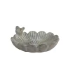 Chic Antique Vogelzubehör|Gartendekoration-Vogelbad Blume mit Vogel am Rand