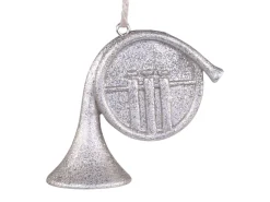 Chic Antique Dekohänger & Girlanden|Weihnachtsdeko-Waldhorn Anhänger mit Glitzer