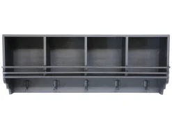 Chic Antique Garderoben|Griffe, Haken & Hakenleisten-Wandregal mit 4 Fächern und 5 Haken