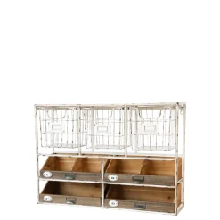 Chic Antique Wandregale|Regale-Wandregal mit Schubladen