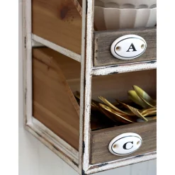 Chic Antique Wandregale|Regale-Wandregal mit Schubladen