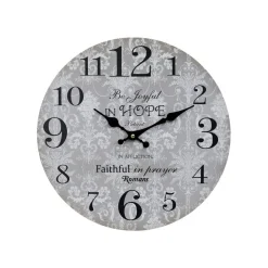 Chic Antique Uhren-Wanduhr Be Joyful in Hope