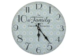 Chic Antique Uhren-Wanduhr mit Muster und Spruch