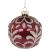 Chic Antique Weihnachtsdeko-Weihnachtskugel mit Glitzer, rot