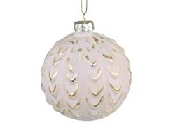Chic Antique Weihnachtsdeko-Weihnachtskugel mit Goldmuster Fleche
