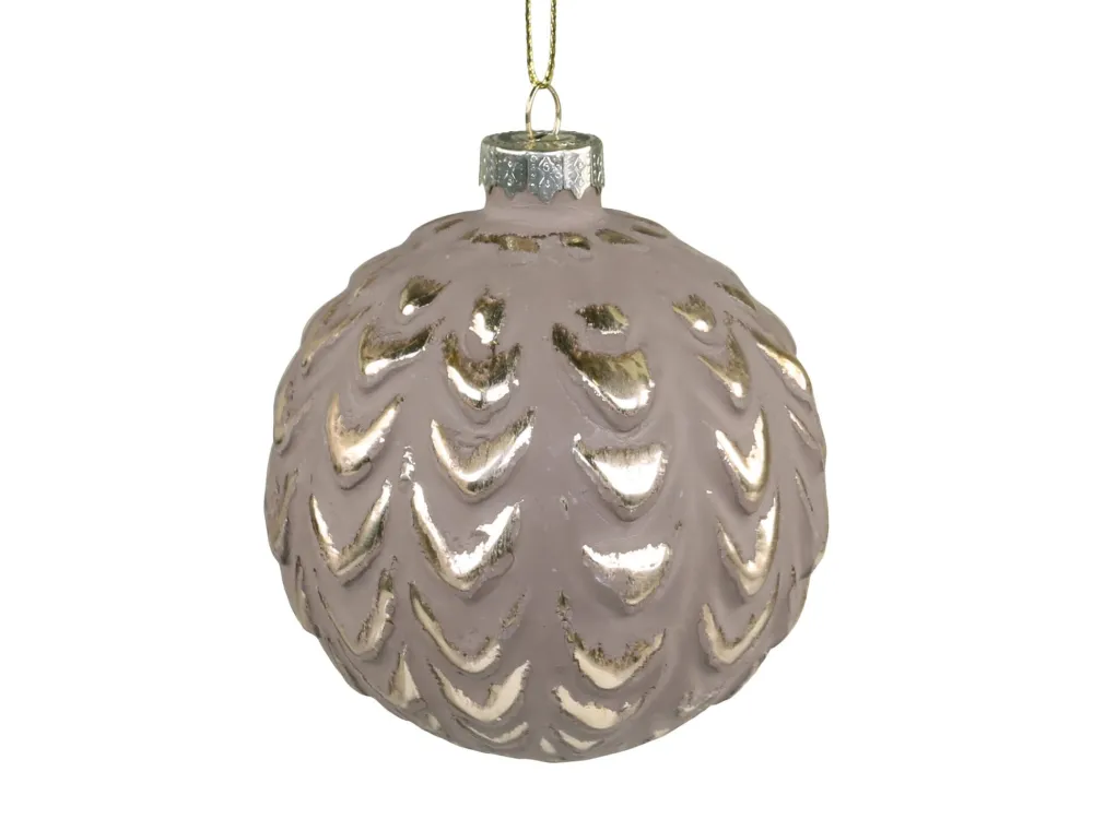 Chic Antique Weihnachtsdeko-Weihnachtskugel mit Goldmuster Fleche