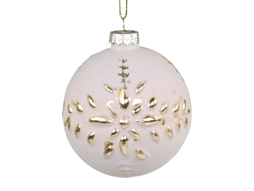 Chic Antique Weihnachtsdeko-Weihnachtskugel mit Goldmuster Fleur