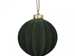 Chic Antique Weihnachtsdeko-Weihnachtskugel Velours in Fächerstruktur