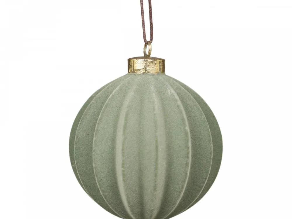 Chic Antique Weihnachtsdeko-Weihnachtskugel Velours in Fächerstruktur