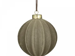 Chic Antique Weihnachtsdeko-Weihnachtskugel Velours in Fächerstruktur
