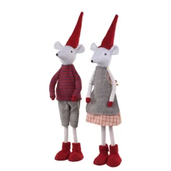 Chic Antique Weihnachtsdeko|Deko-Objekte & Figuren-2 Weihnachtsmäuse stehend