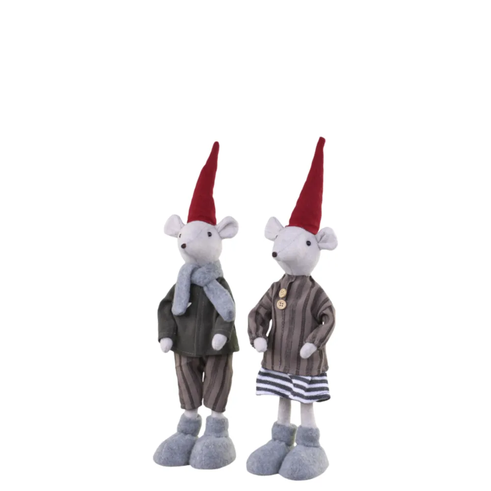 Chic Antique Weihnachtsdeko|Deko-Objekte & Figuren-2 Weihnachtsmäuse stehend