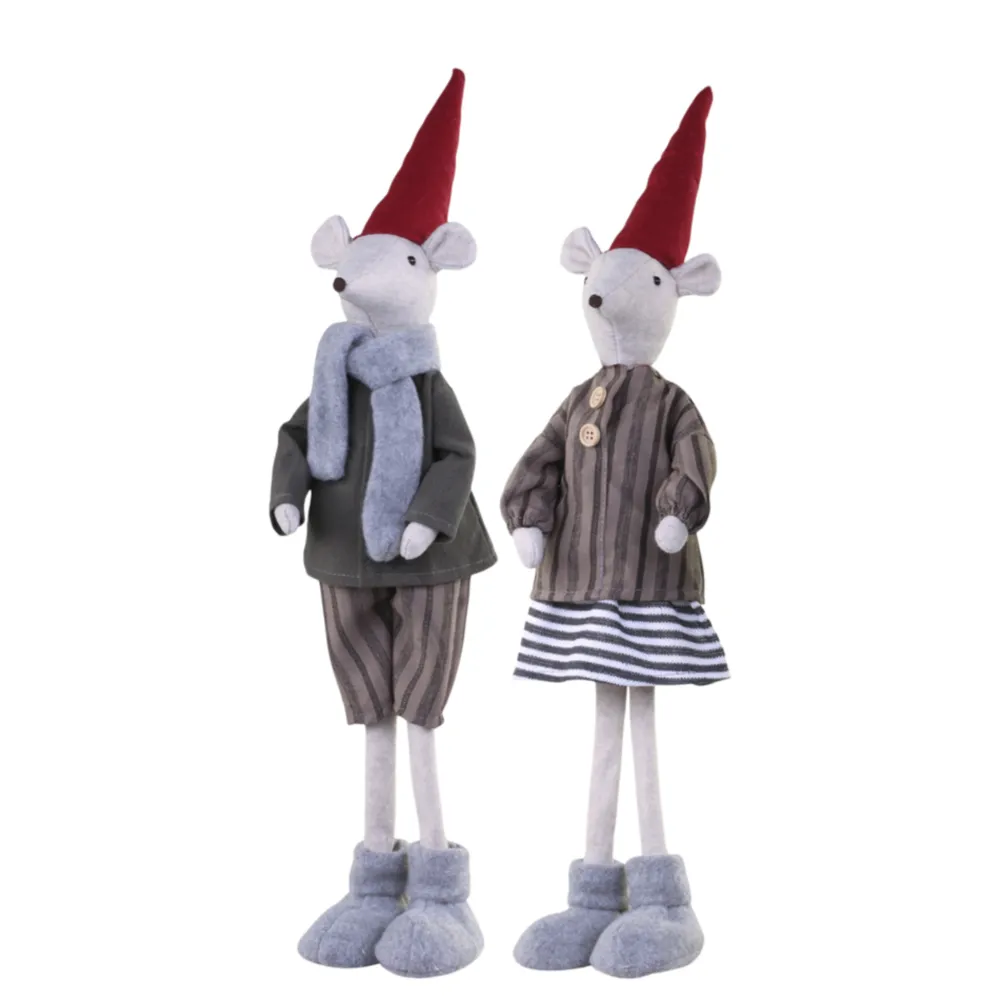 Chic Antique Weihnachtsdeko|Deko-Objekte & Figuren-2 Weihnachtsmäuse stehend