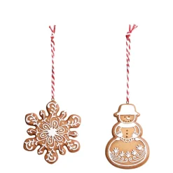 Chic Antique Weihnachtsdeko-Weihnachtsplätzchen Aufhänger 2er-Set