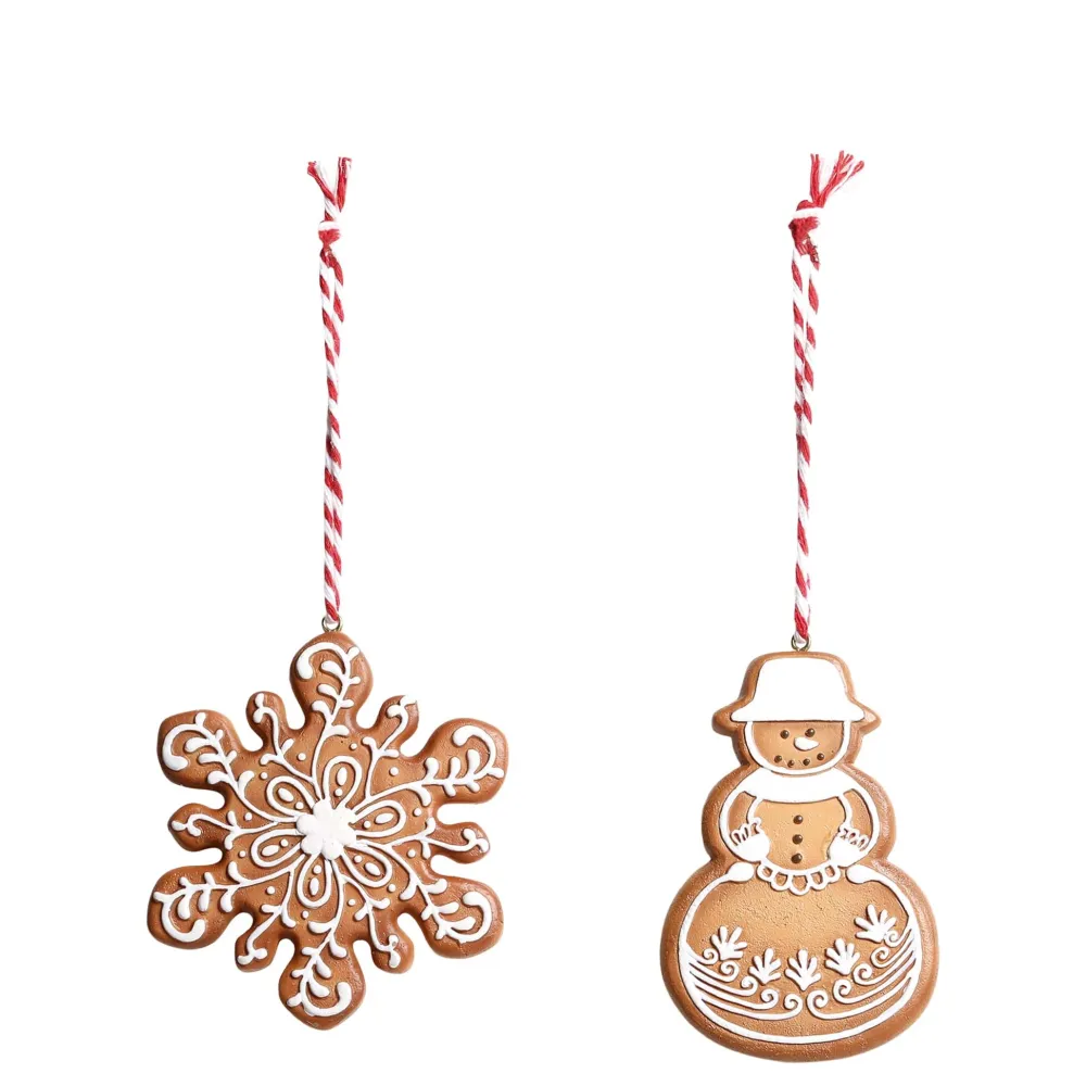 Chic Antique Weihnachtsdeko-Weihnachtsplätzchen Aufhänger 2er-Set