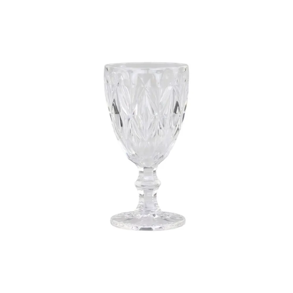 Chic Antique Trinkgläser|Geschirr & Tischdeko Skandinavisch-Weinglas mit Diamantenmuster