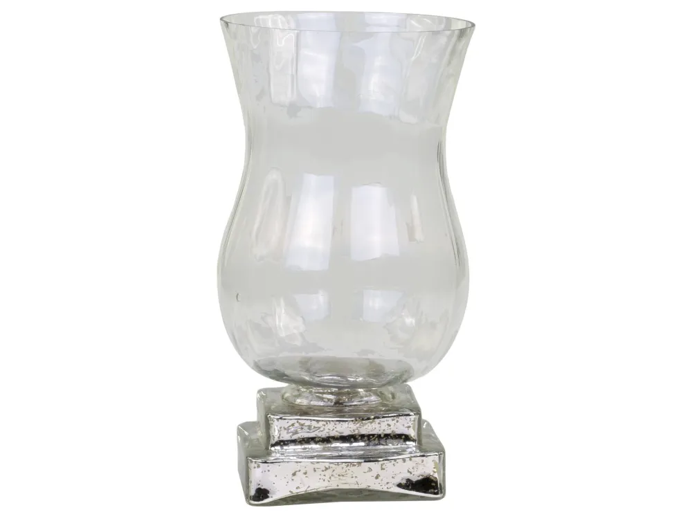 Chic Antique Windlichter-Windlicht auf silbernem Fuss