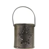 Chic Antique Windlichter|Weihnachtsdeko-Windlicht mit Henkel und Sternendekor