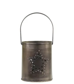 Chic Antique Windlichter|Weihnachtsdeko-Windlicht mit Henkel und Sternendekor