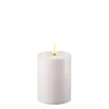 Deluxe Homeart Gartendekoration-LED Real Flame Outdoor Stumpenkerze weiß