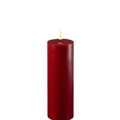 Deluxe Homeart Led-Kerzen & Led-Laternen|Kerzen-LED Stumpenkerze Real Flame bordeaux