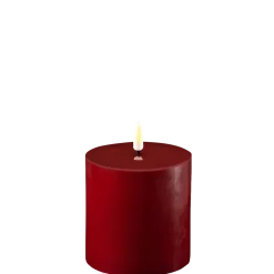 Deluxe Homeart Led-Kerzen & Led-Laternen|Kerzen-LED Stumpenkerze Real Flame bordeaux