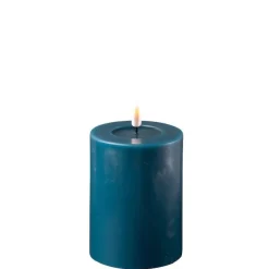 Deluxe Homeart Led-Kerzen & Led-Laternen|Kerzen-LED Stumpenkerze Real Flame petroleum