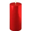 Deluxe Homeart Led-Kerzen & Led-Laternen|Kerzen-LED Stumpenkerze Real Flame rot