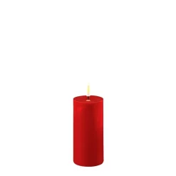 Deluxe Homeart Led-Kerzen & Led-Laternen|Kerzen-LED Stumpenkerze Real Flame rot