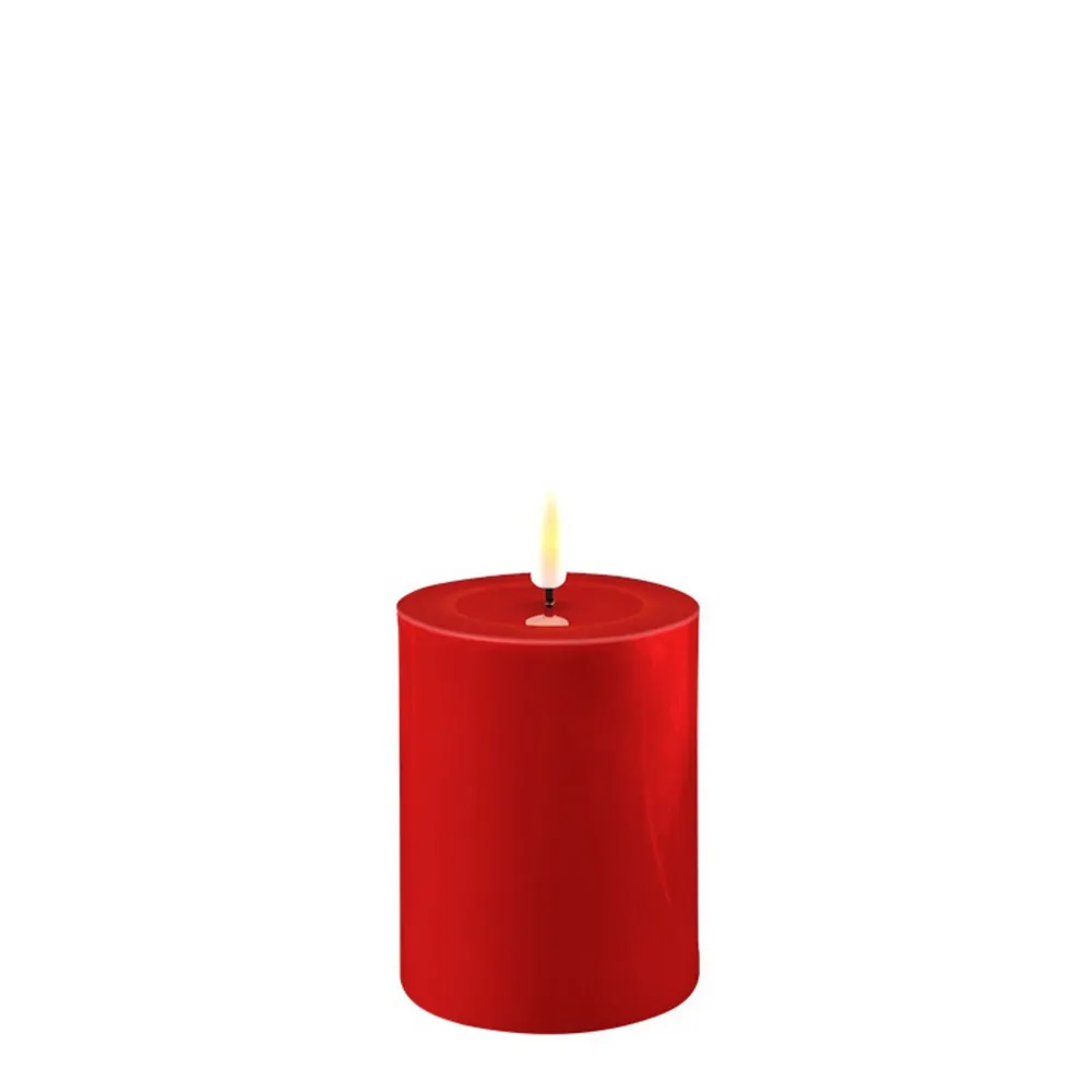 Deluxe Homeart Led-Kerzen & Led-Laternen|Kerzen-LED Stumpenkerze Real Flame rot
