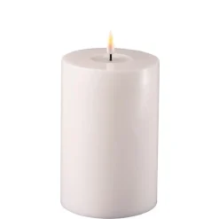 Deluxe Homeart Led-Kerzen & Led-Laternen|Kerzen-LED Stumpenkerze Real Flame weiß