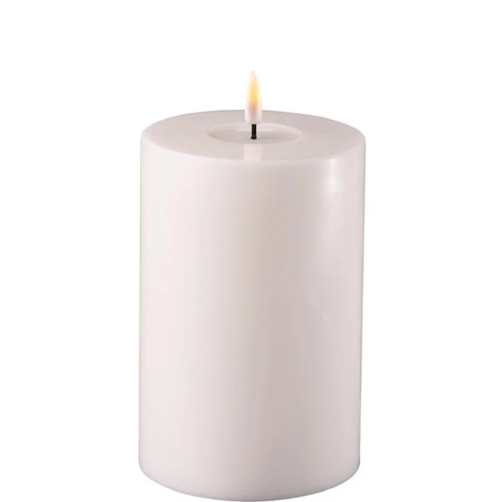 Deluxe Homeart Led-Kerzen & Led-Laternen|Kerzen-LED Stumpenkerze Real Flame weiß