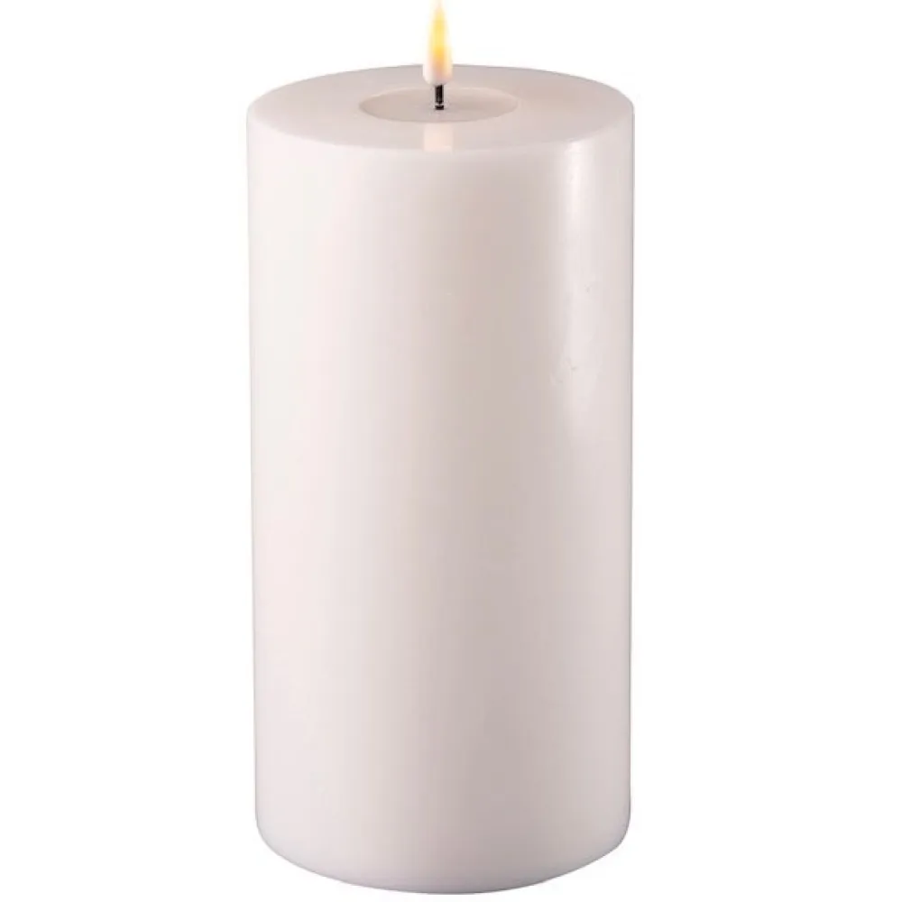 Deluxe Homeart Led-Kerzen & Led-Laternen|Kerzen-LED Stumpenkerze Real Flame weiß