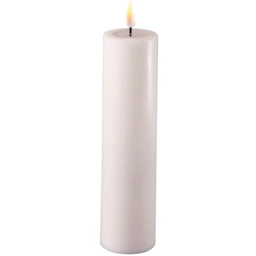 Deluxe Homeart Led-Kerzen & Led-Laternen|Kerzen-LED Stumpenkerze Real Flame weiß