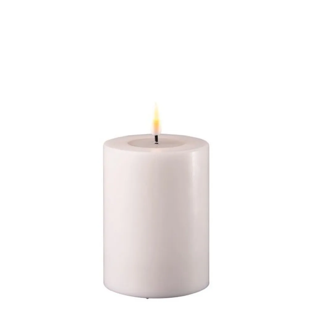 Deluxe Homeart Led-Kerzen & Led-Laternen|Kerzen-LED Stumpenkerze Real Flame weiß