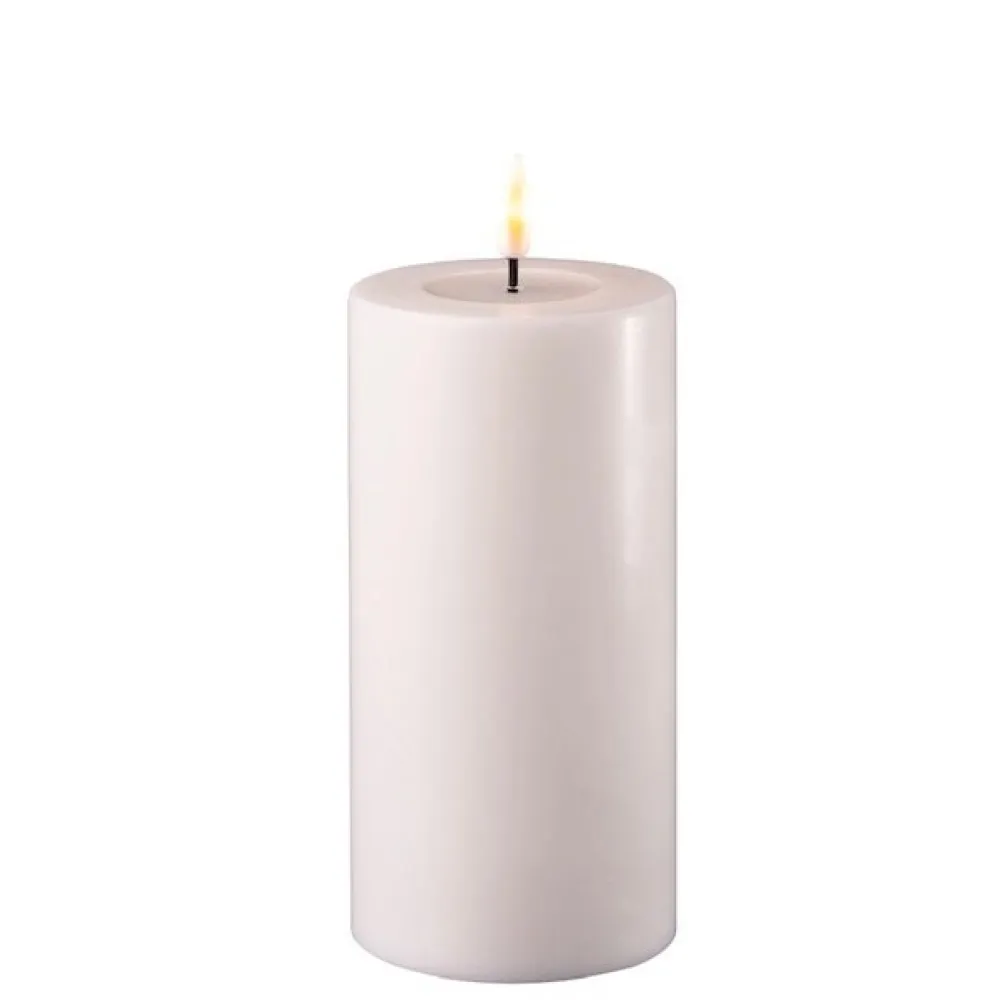 Deluxe Homeart Led-Kerzen & Led-Laternen|Kerzen-LED Stumpenkerze Real Flame weiß