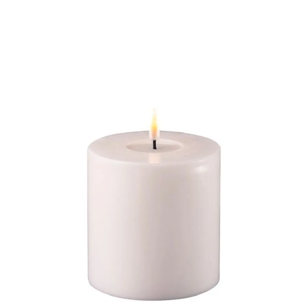 Deluxe Homeart Led-Kerzen & Led-Laternen|Kerzen-LED Stumpenkerze Real Flame weiß