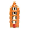 Det Gamle Apotek Lichthäuser, Keramik-Häuschen-Lichthaus Keramikhaus altes Stadthaus orange