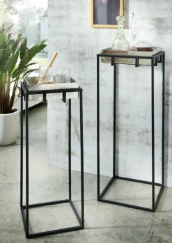Faktorei Regale|Dekoschalen-Deko-Säule Liz 2-er Set