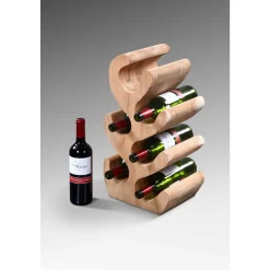 Faktorei Regale-Weinregal für 6 Flaschen aus Suarholz