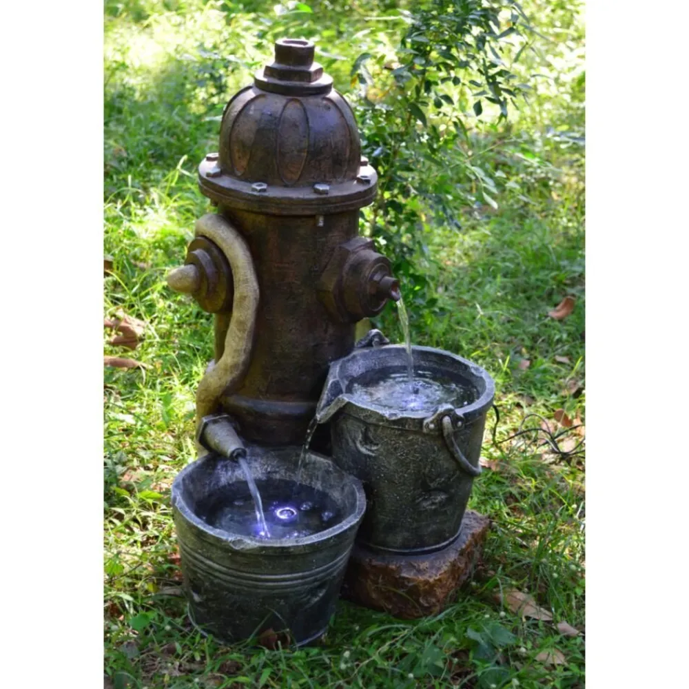Garden Pleasure Brunnen|Gartendekoration-Garten-Brunnen HERMES in Stein-Optik