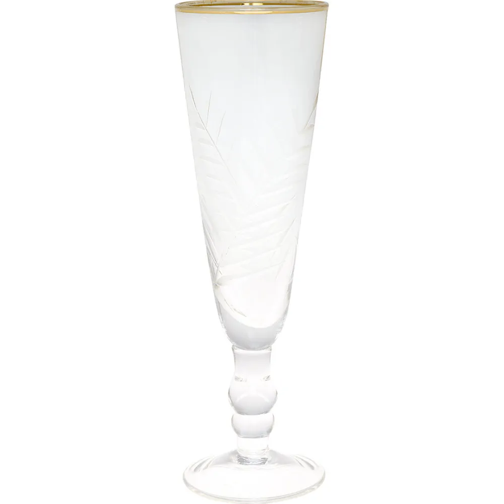 GreenGate Trinkgläser|Geschirr & Tischdeko Skandinavisch-Champagner Glas Cutting mit Gold