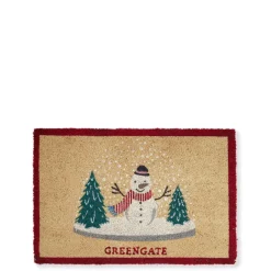 GreenGate Weihnachtsdeko|Fußmatten & Fußabtreter-Fussmatte Schneemann weiß