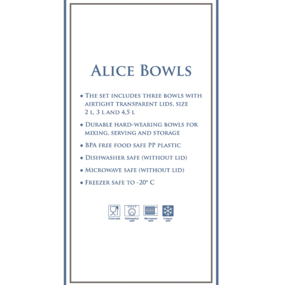 GreenGate Schüsseln & Schalen|Geschirr & Tischdeko Skandinavisch-Schüssel 3er Set Alice aus Kunststoff