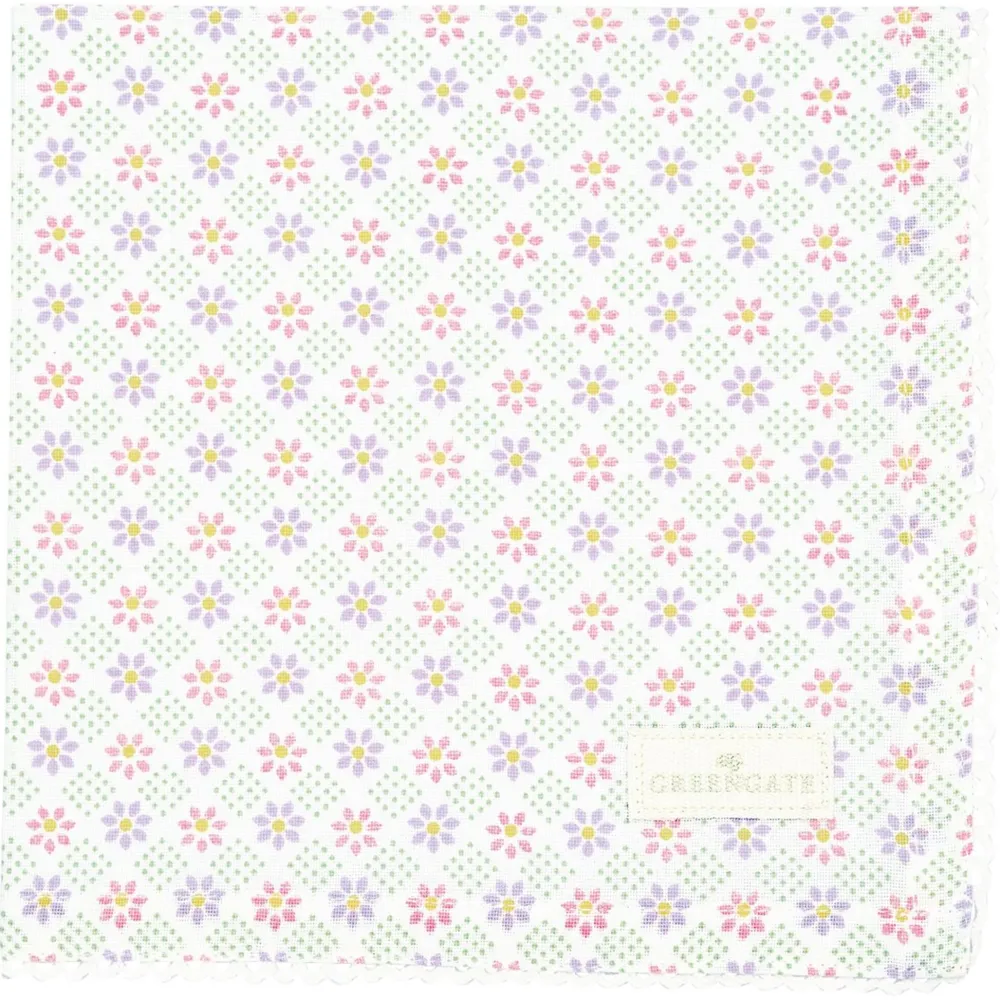 GreenGate Servietten & Serviettenhalter|Geschirr & Tischdeko Skandinavisch-Stoffserviette mit Spitze Sybille White