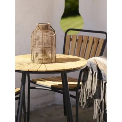 House Nordic Laternen Für Garten Und Outdoor|Tischlampen-Brentford Garten Lampe mit Solar, Polyrattan