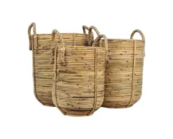 HSM Collection Körbe-Korbset Kika Rattan 3er
