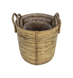 HSM Collection Körbe-Korbset Kika Rattan 3er