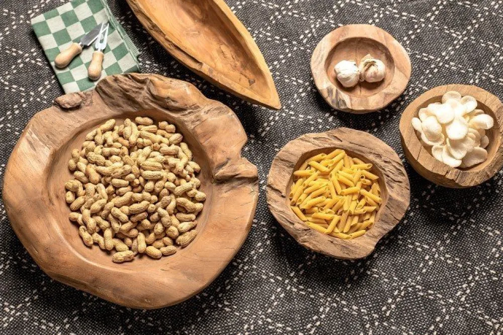 HSM Collection Brot- & Obstkörbe|Teakholz Deko & Möbel-Obstschale Kano Natur Teak