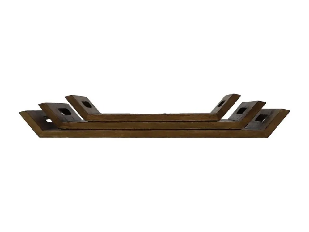 HSM Collection Servierplatten & Bretter|Tabletts-Servierbretter Mangoholz 3er-Set